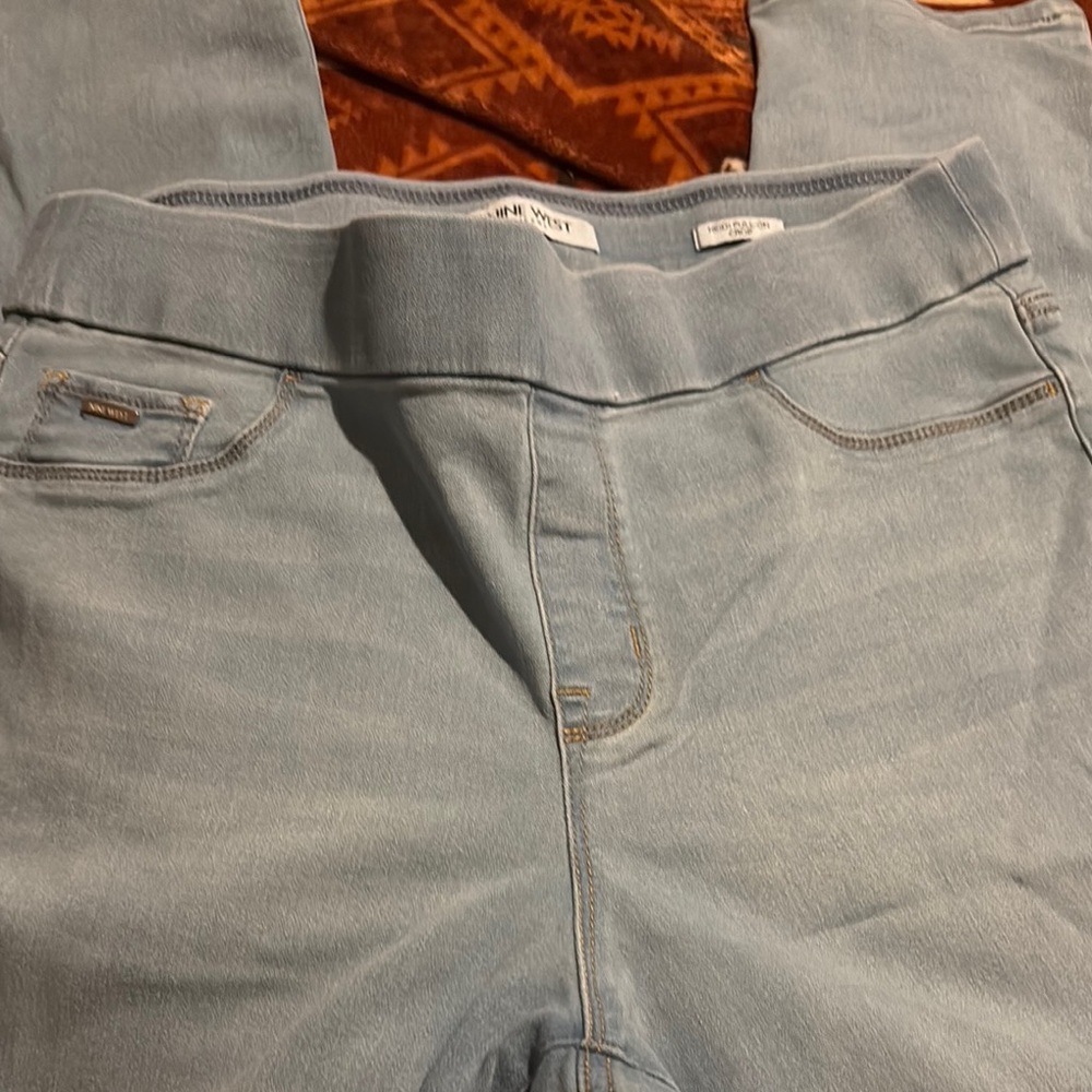 New Look Blue Jeggings Stretchy Pull-On Style